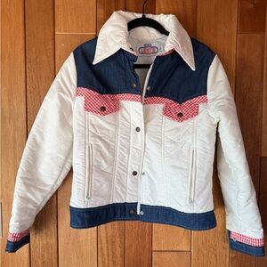 Rare Vintage Levi’s SKI Denim and White Jacket